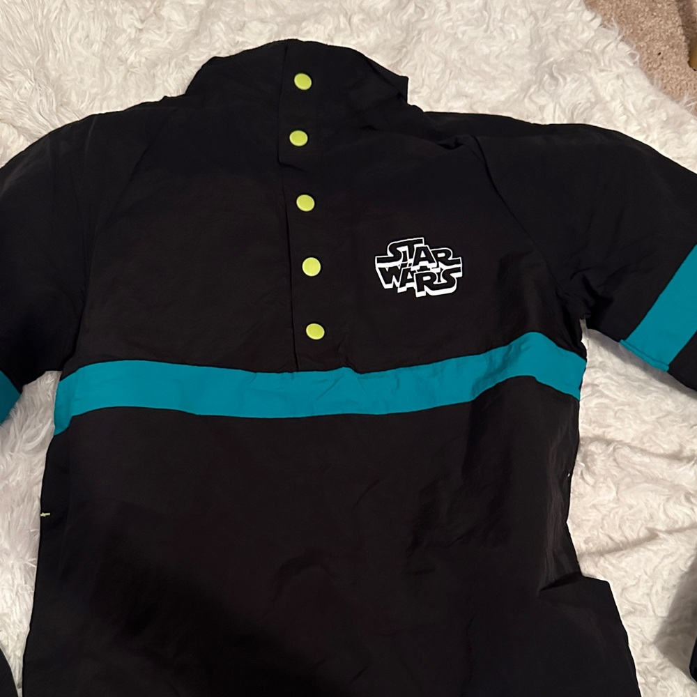 Star Wars Black Hoodie with Blue Stripe